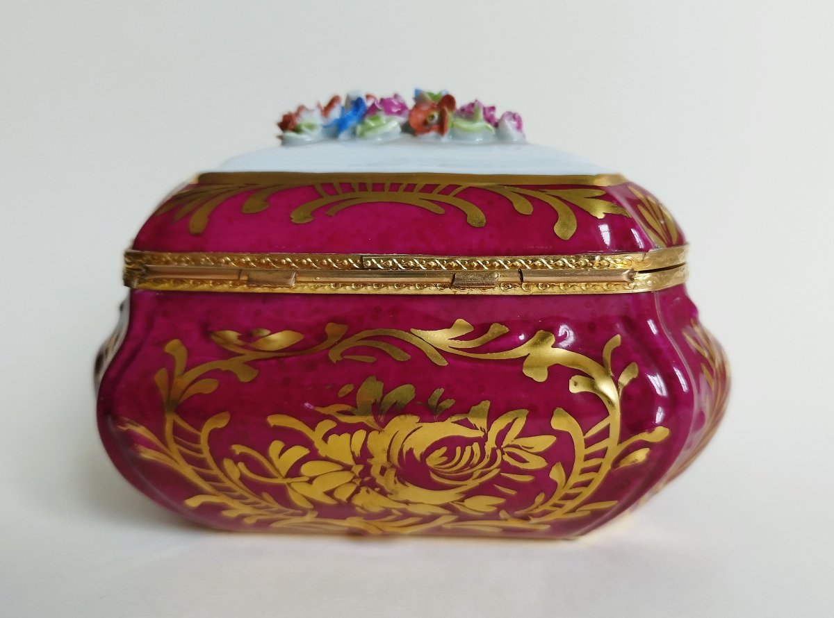 Boite à bijoux en porcelaine peinte à la main -photo-4