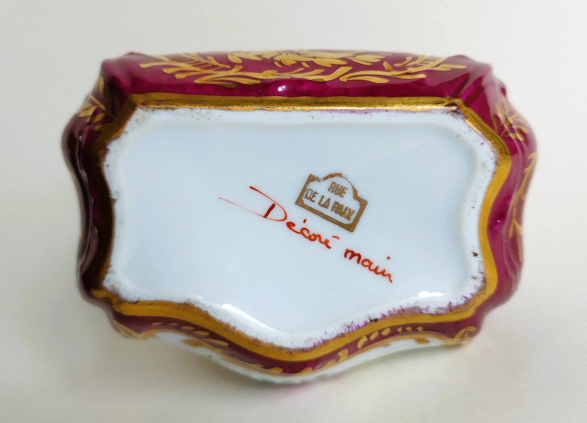 Boite à bijoux en porcelaine peinte à la main -photo-4