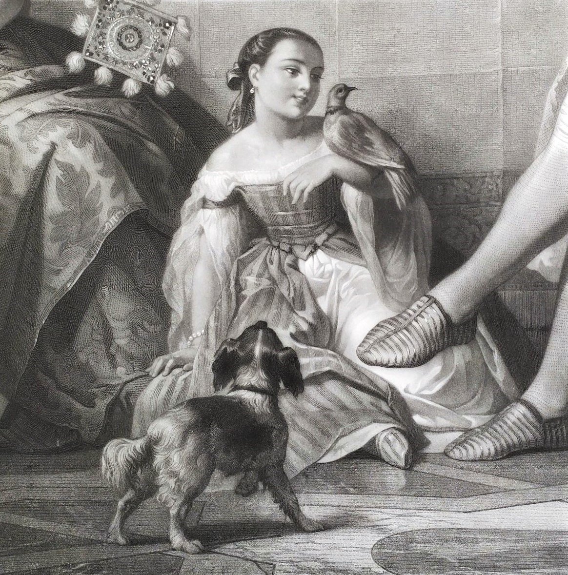 Réunion d'Artistes Chez Véronèse  Grande gravure d'Après Édouard  Hamman -photo-3