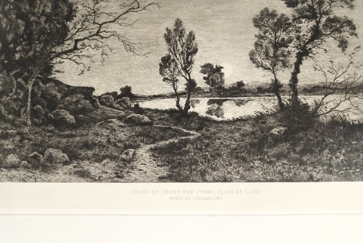 Harpignies paysage gravure eau forte 20ème-photo-2