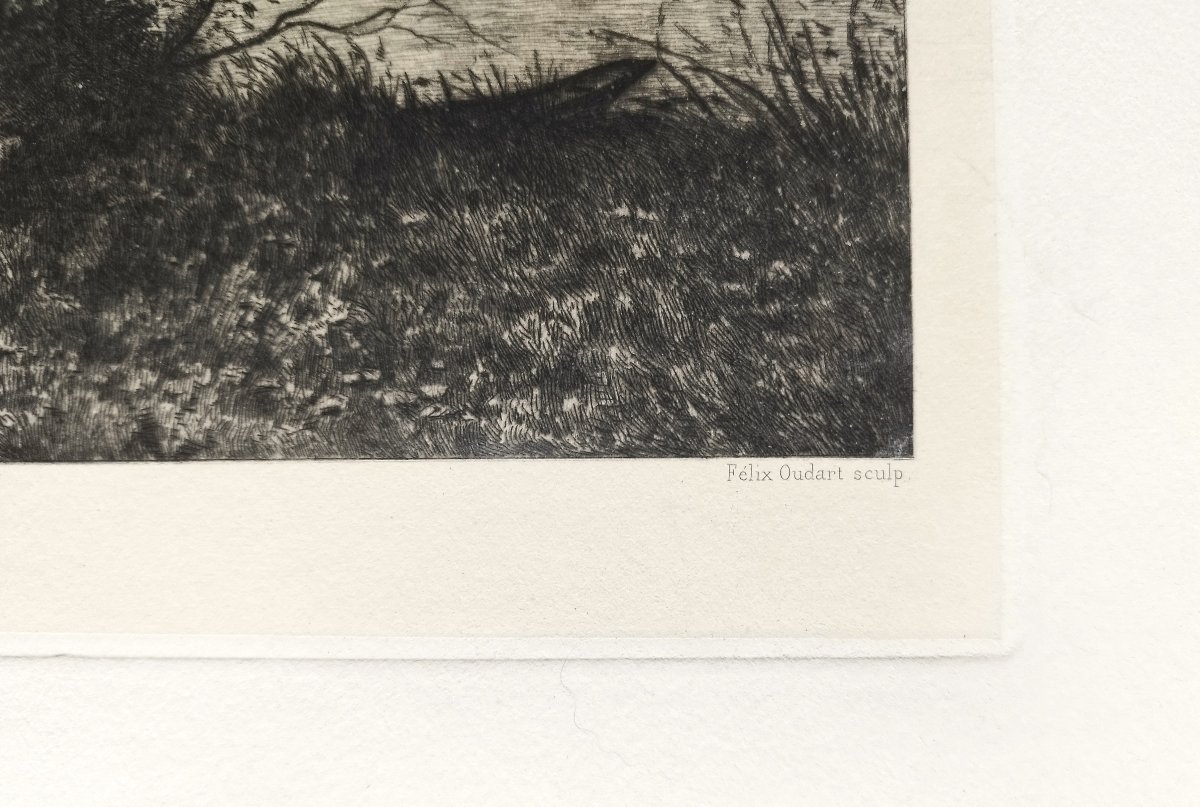 Harpignies paysage gravure eau forte 20ème-photo-3