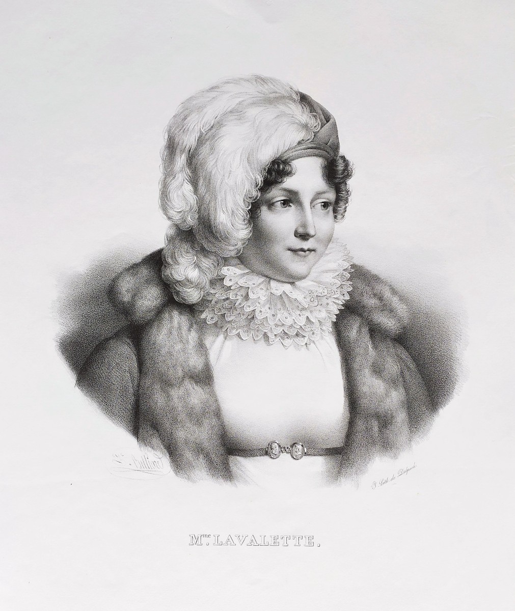 Niece Of Empress Josephine 19th C Lithograph Historical Portrait Old Print
