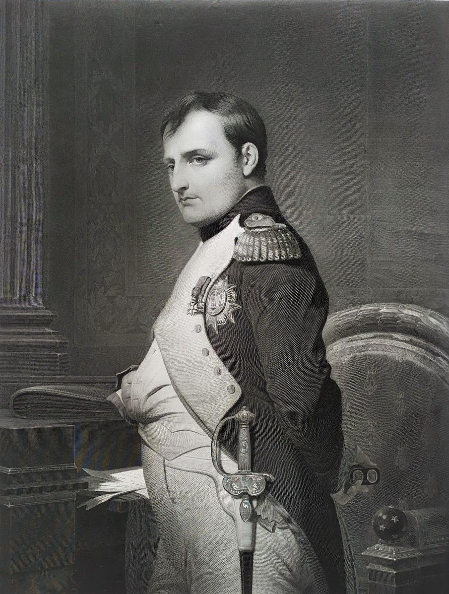 Etching Napoleon After Paul Delaroche 19th C Engraving Old Print-photo-2