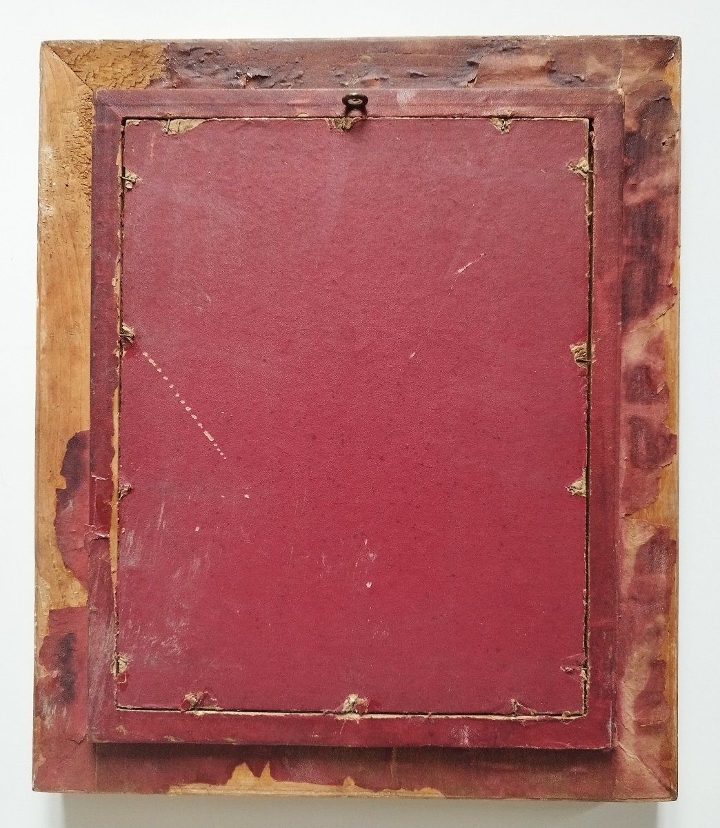 Tableau huile portrait d'Homme au canotier par Léon Reni-Mel 20ème-photo-1