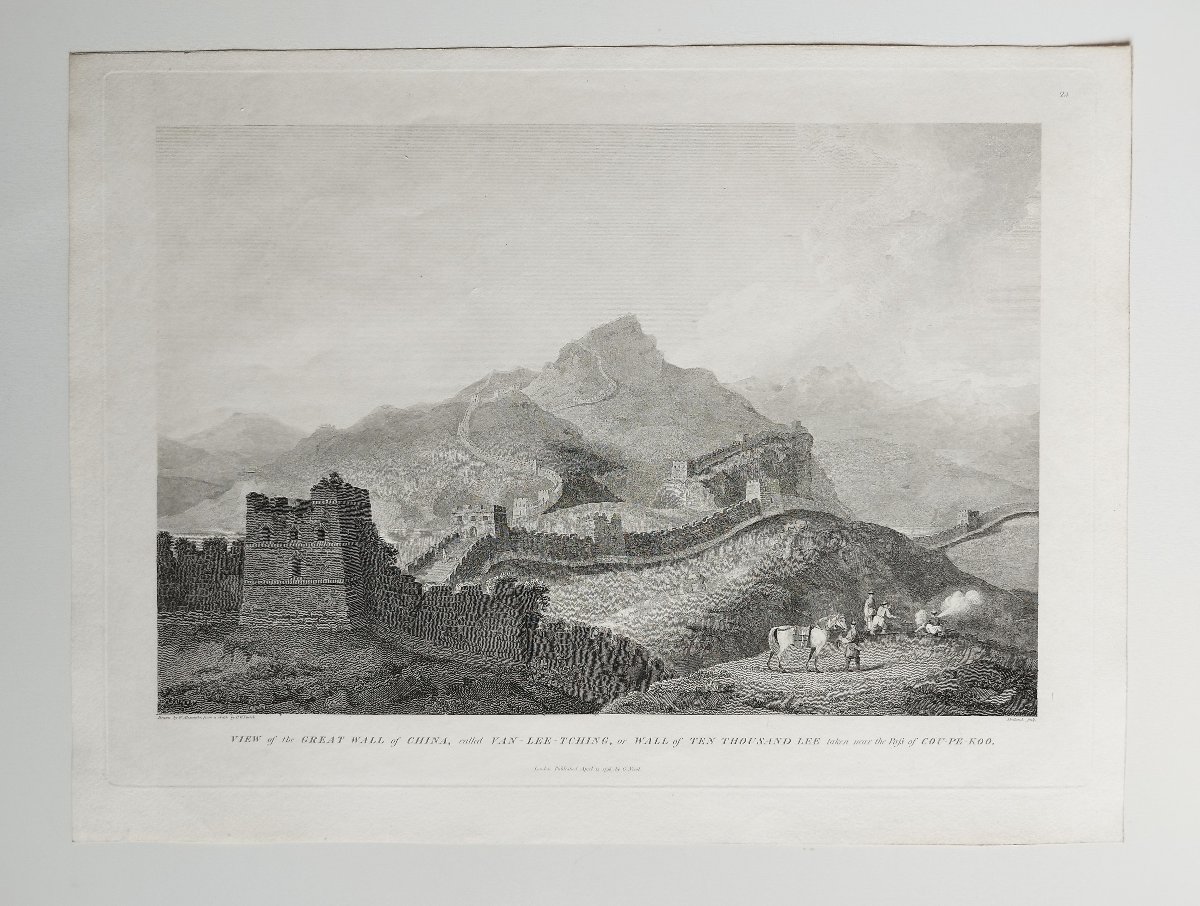 2°william Alexander (1767-1816) View Of The Great Wall Of China Called Van-lee-tching Or Wall O-photo-2