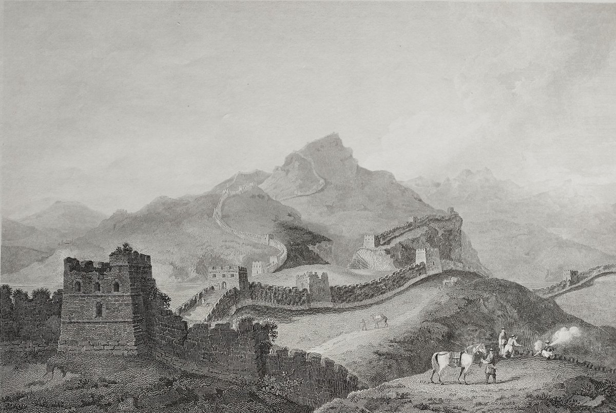 2°william Alexander (1767-1816) View Of The Great Wall Of China Called Van-lee-tching Or Wall O-photo-4