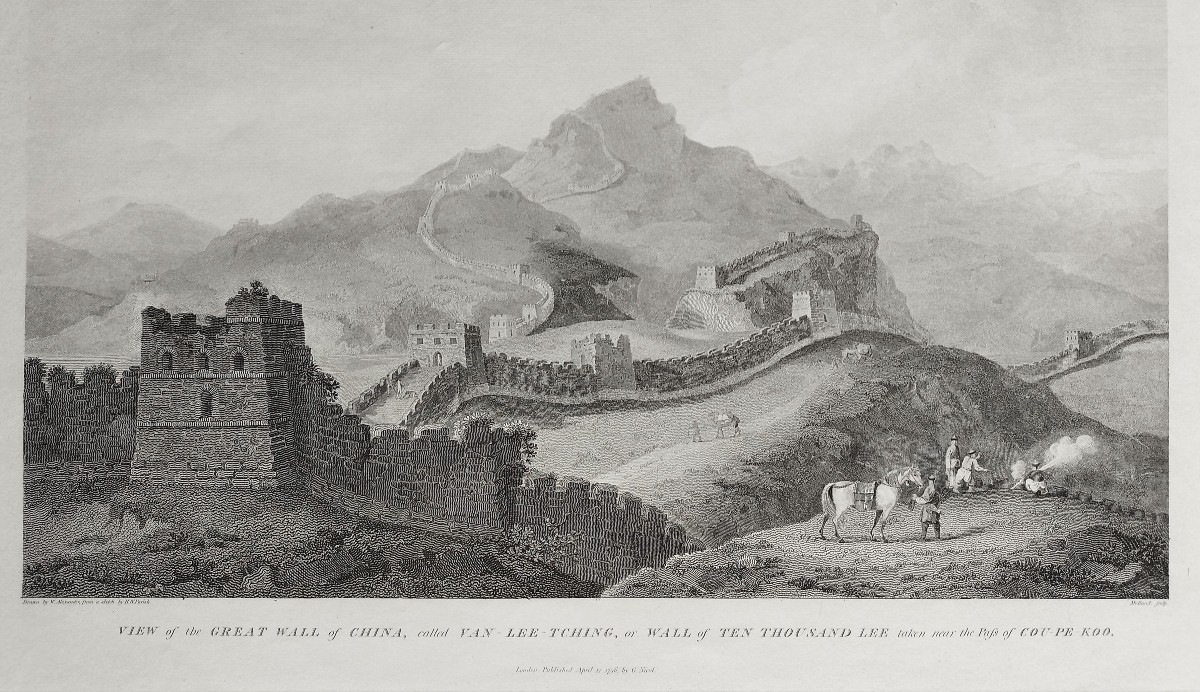2°william Alexander (1767-1816) View Of The Great Wall Of China Called Van-lee-tching Or Wall O-photo-1