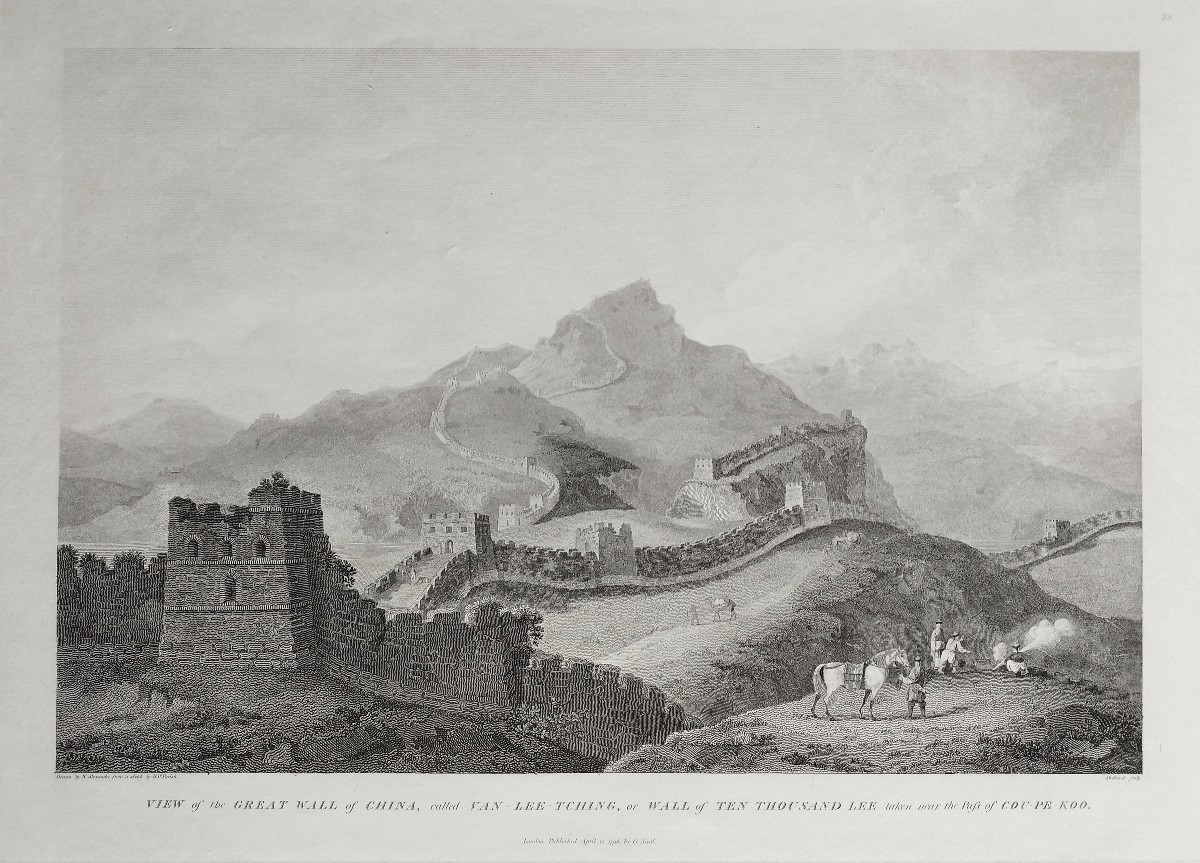 2°william Alexander (1767-1816) View Of The Great Wall Of China Called Van-lee-tching Or Wall O