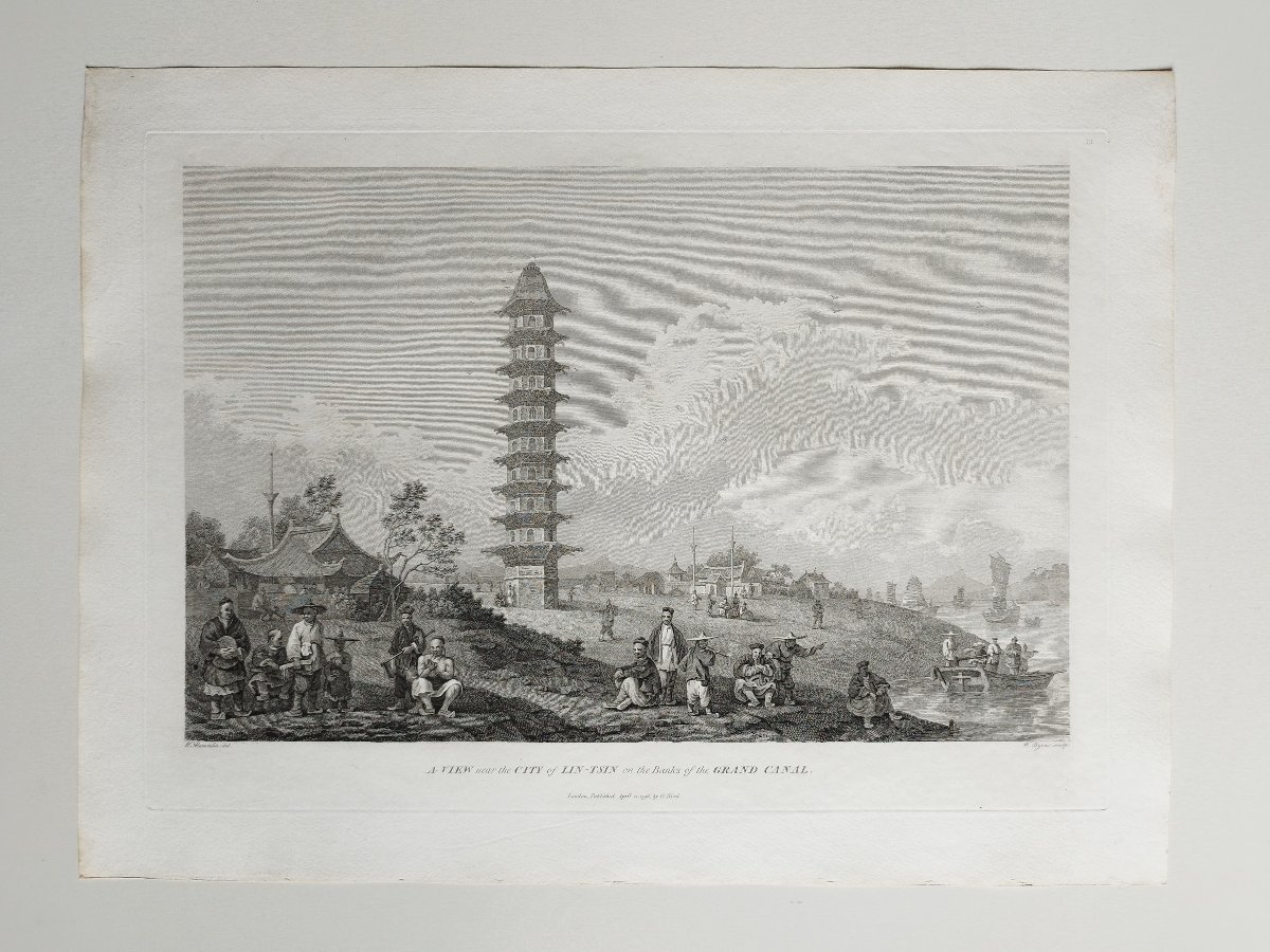 3°william Alexander (1767-1816) A View Near The City Of Lin-tsin On The Banks Of The Grand Can-photo-2