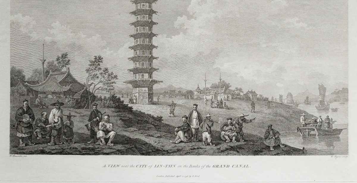 3°william Alexander (1767-1816) A View Near The City Of Lin-tsin On The Banks Of The Grand Can-photo-1