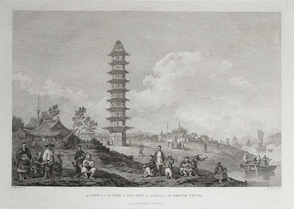 3°william Alexander (1767-1816) A View Near The City Of Lin-tsin On The Banks Of The Grand Can