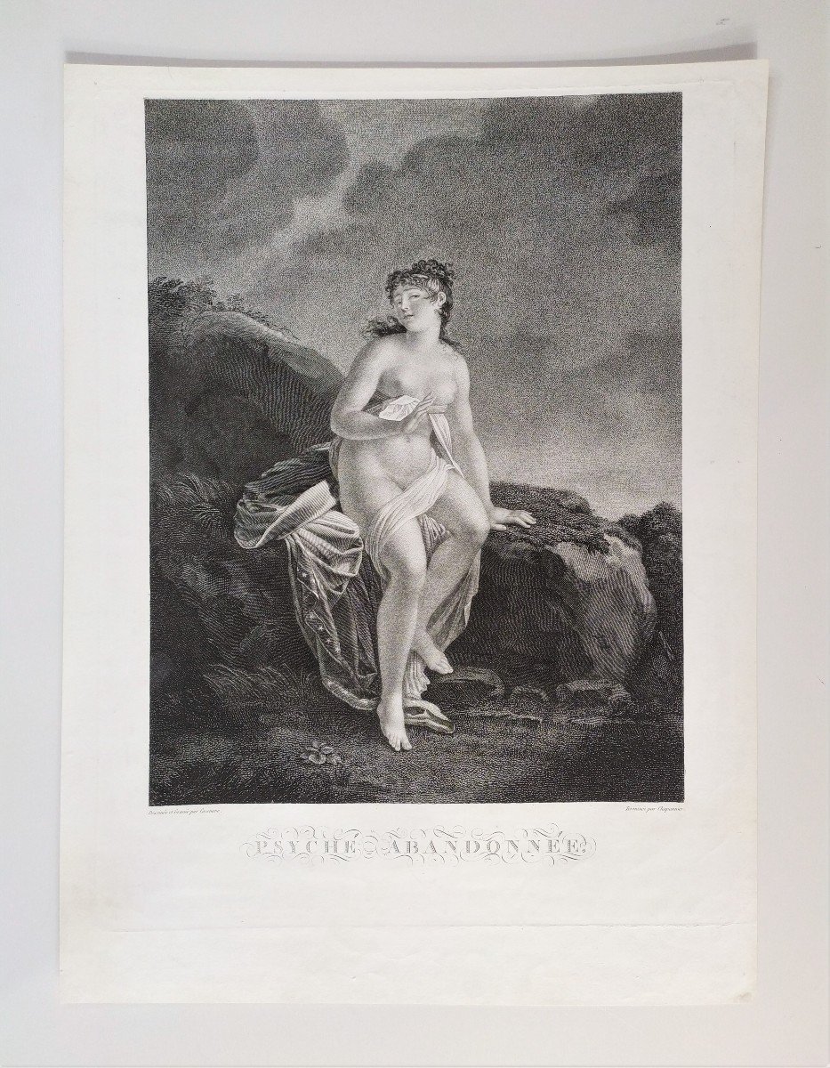 Gravure mythique Psyché Nu 19ème-photo-1