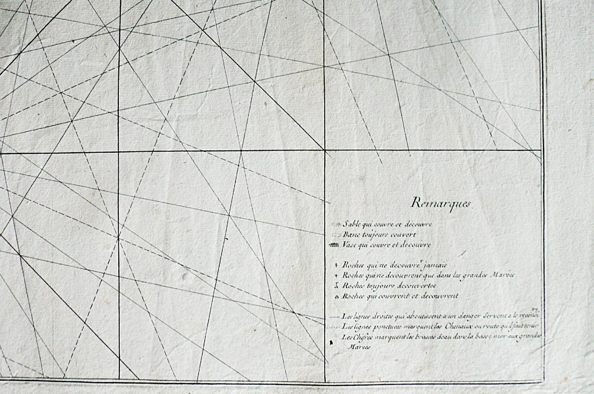 Côtes De Bretagne l'Anse De Goulven Isle Of Ouessant Old Geographical And Marine Map 18th C-photo-4