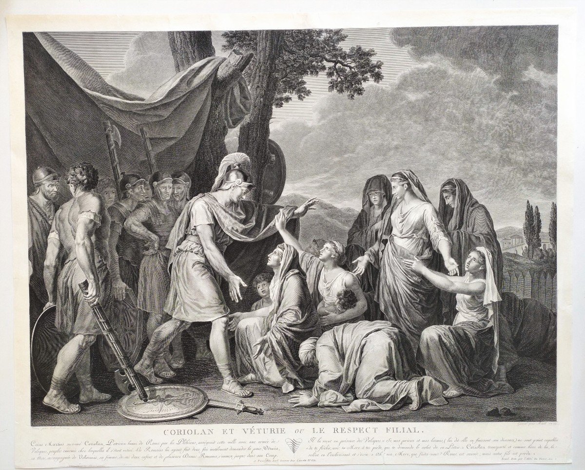 Grande gravure historique 18ème Rome antique -photo-2