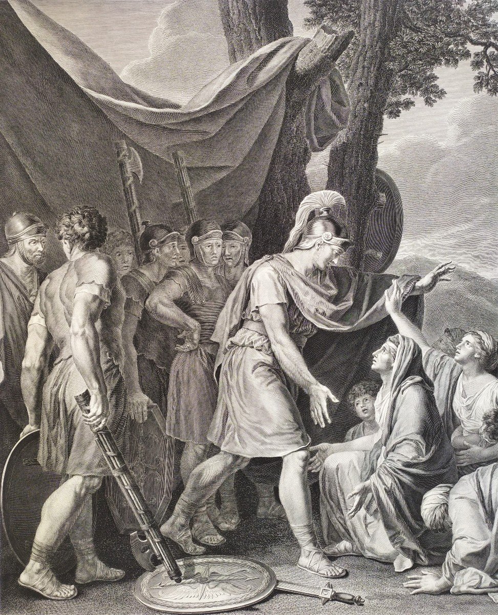 Grande gravure historique 18ème Rome antique -photo-3