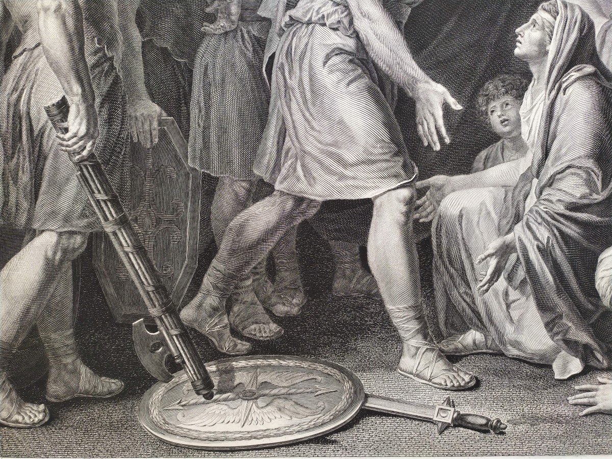 Grande gravure historique 18ème Rome antique -photo-4
