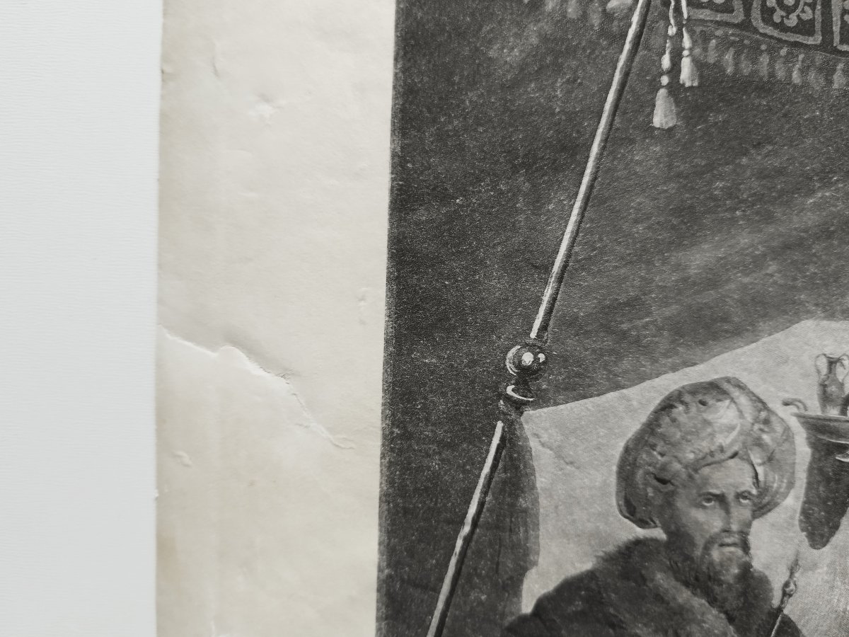 Cheval Arabe Turc Gravure Orientaliste d'Après Vernet 19ème-photo-5