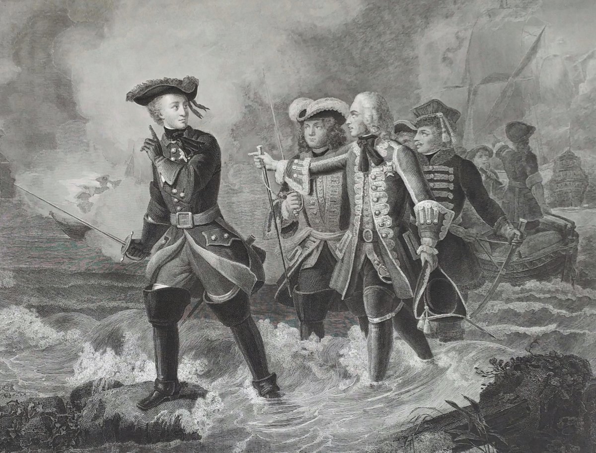  Grande Gravure Bataille Carl De Suède Charles XII d'après Schnetz 19ème-photo-4