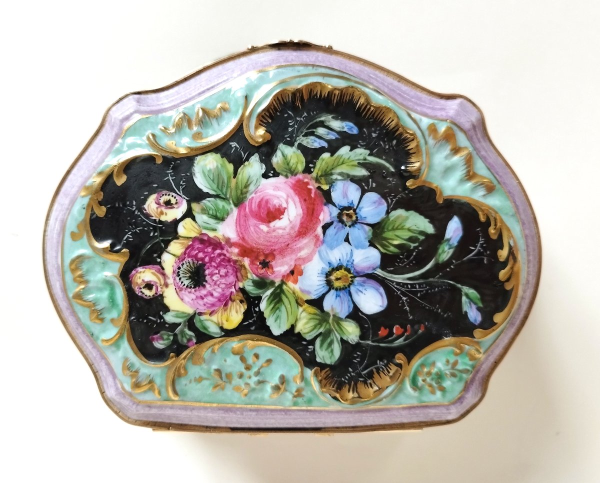 Grande boîte à bijoux en porcelaine, peinte à la main-photo-3