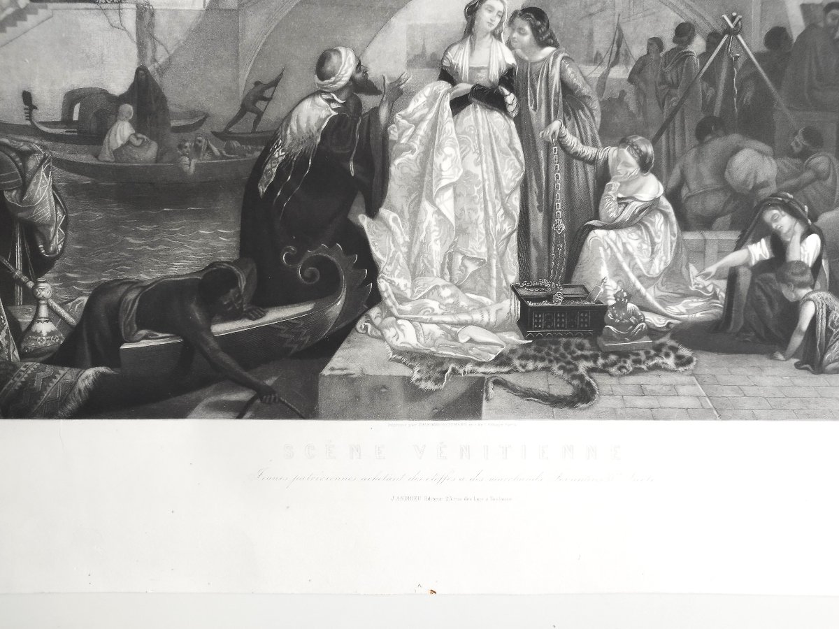 Venise grande gravure d'après Gendron 19ème-photo-1