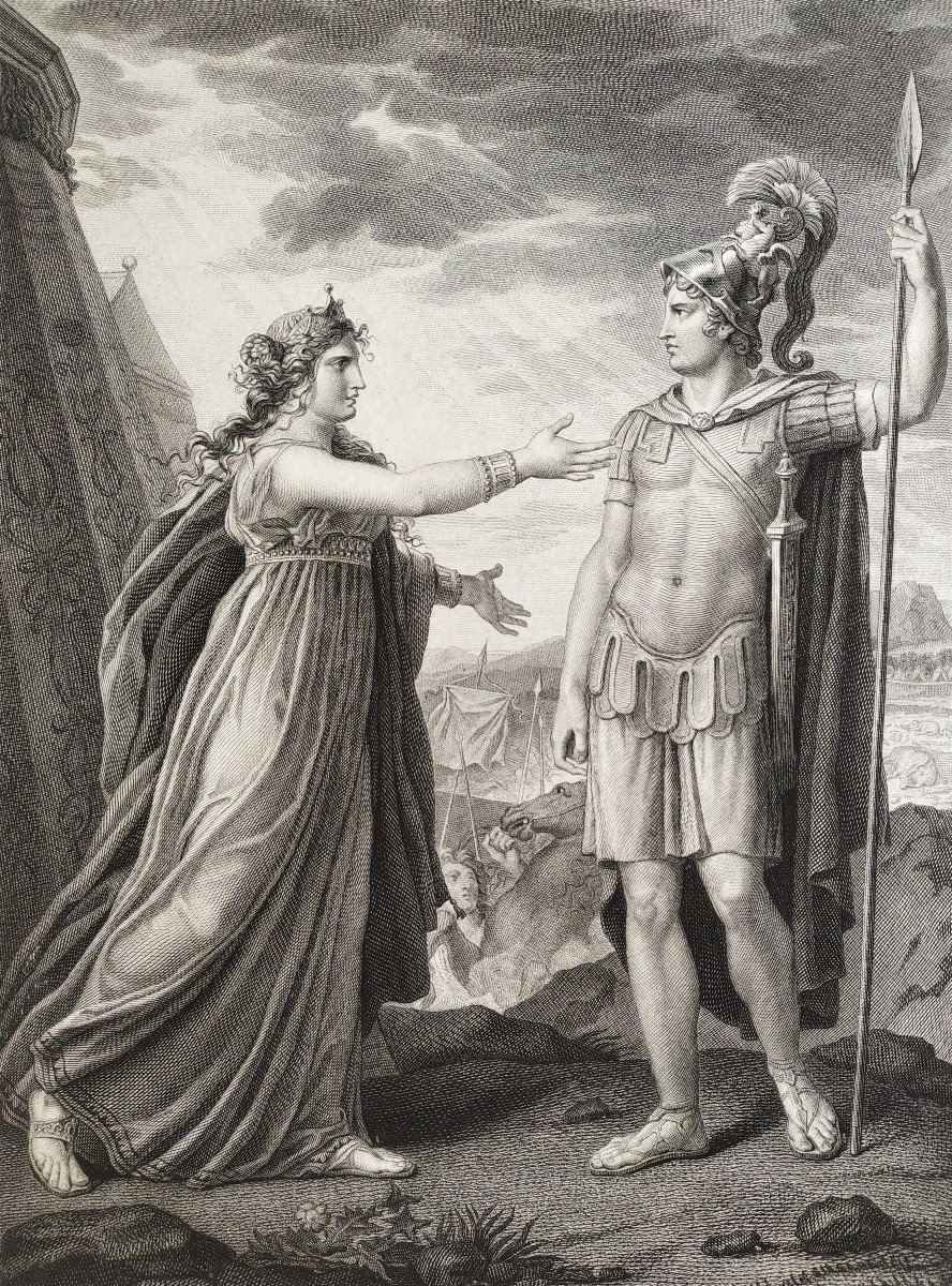 Gravure Mythologique Ariane et Alexandre d'Après Gérard-photo-1