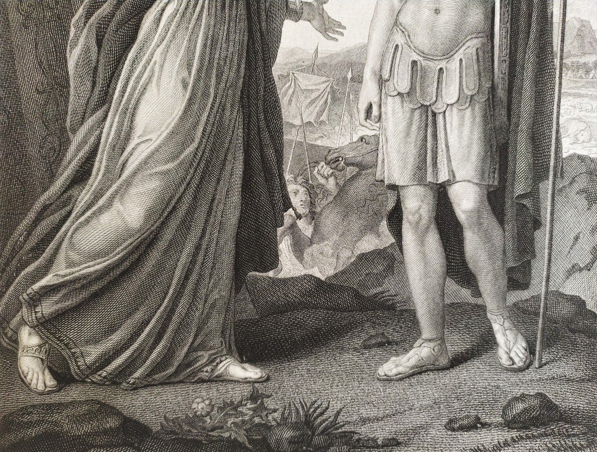 Gravure Mythologique Ariane et Alexandre d'Après Gérard-photo-4