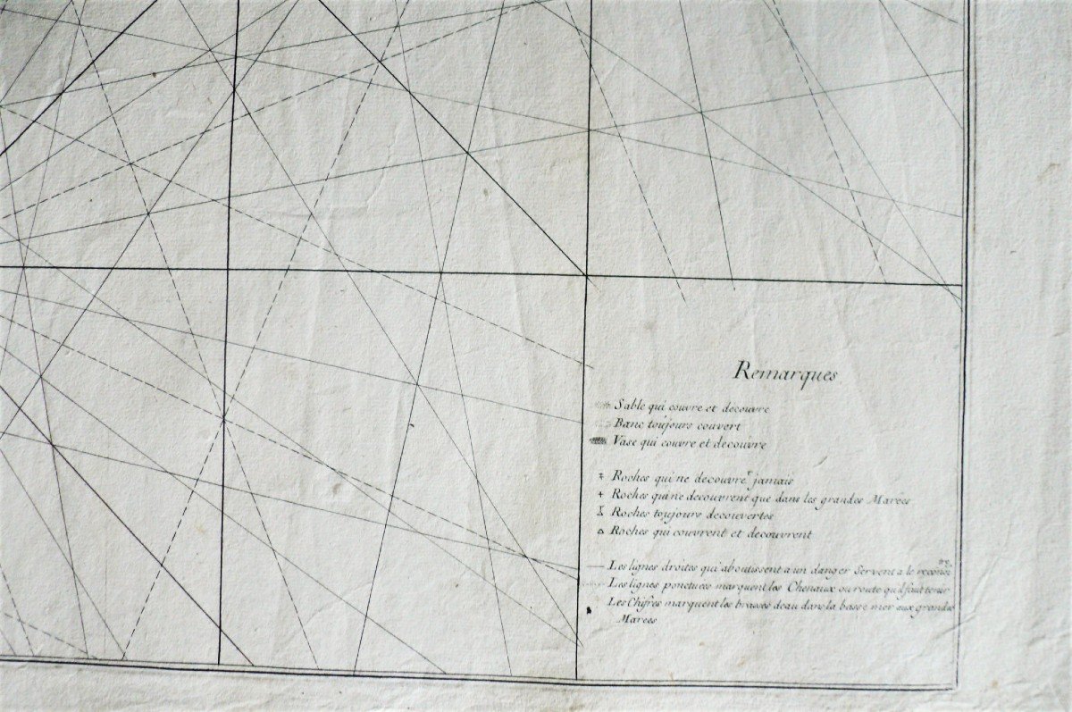 Carte Geographique Et Marine Des Côtes De Bretagne l'Anse De Goulven l'Isle d'Ouessant 18ème-photo-3