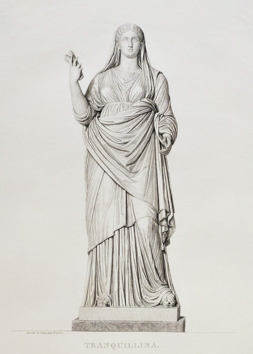 Tranquillina 19th Century Engraving By Pierre Bouillon
