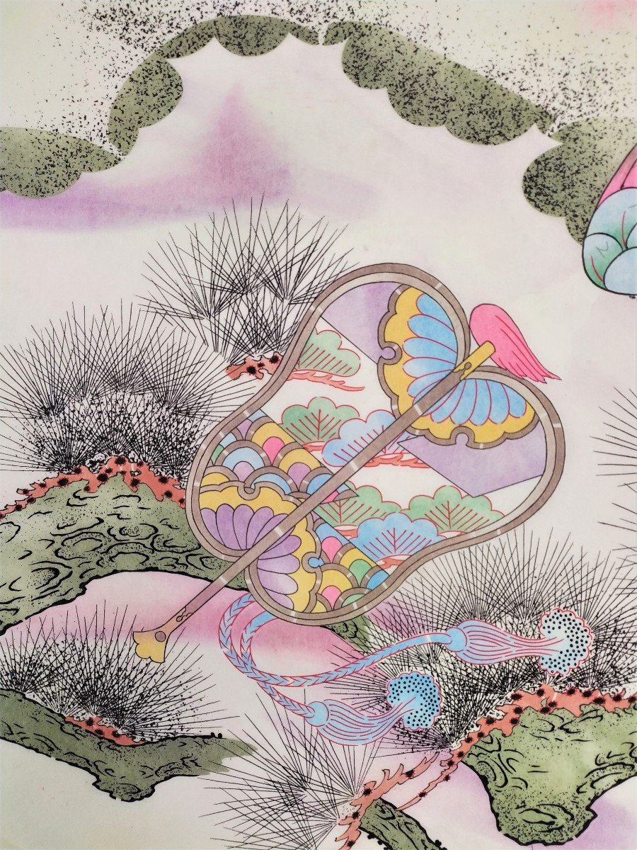 Japan Drawing Watercolour And Ink Pattern For Kimono Japanese Art-photo-4
