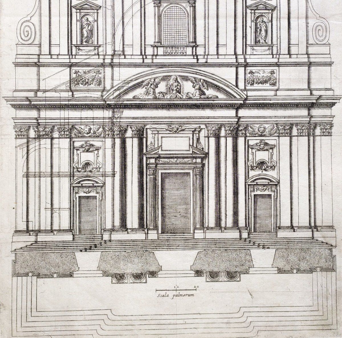 Paire De Gravures  architecture XVIIème Rome-photo-2