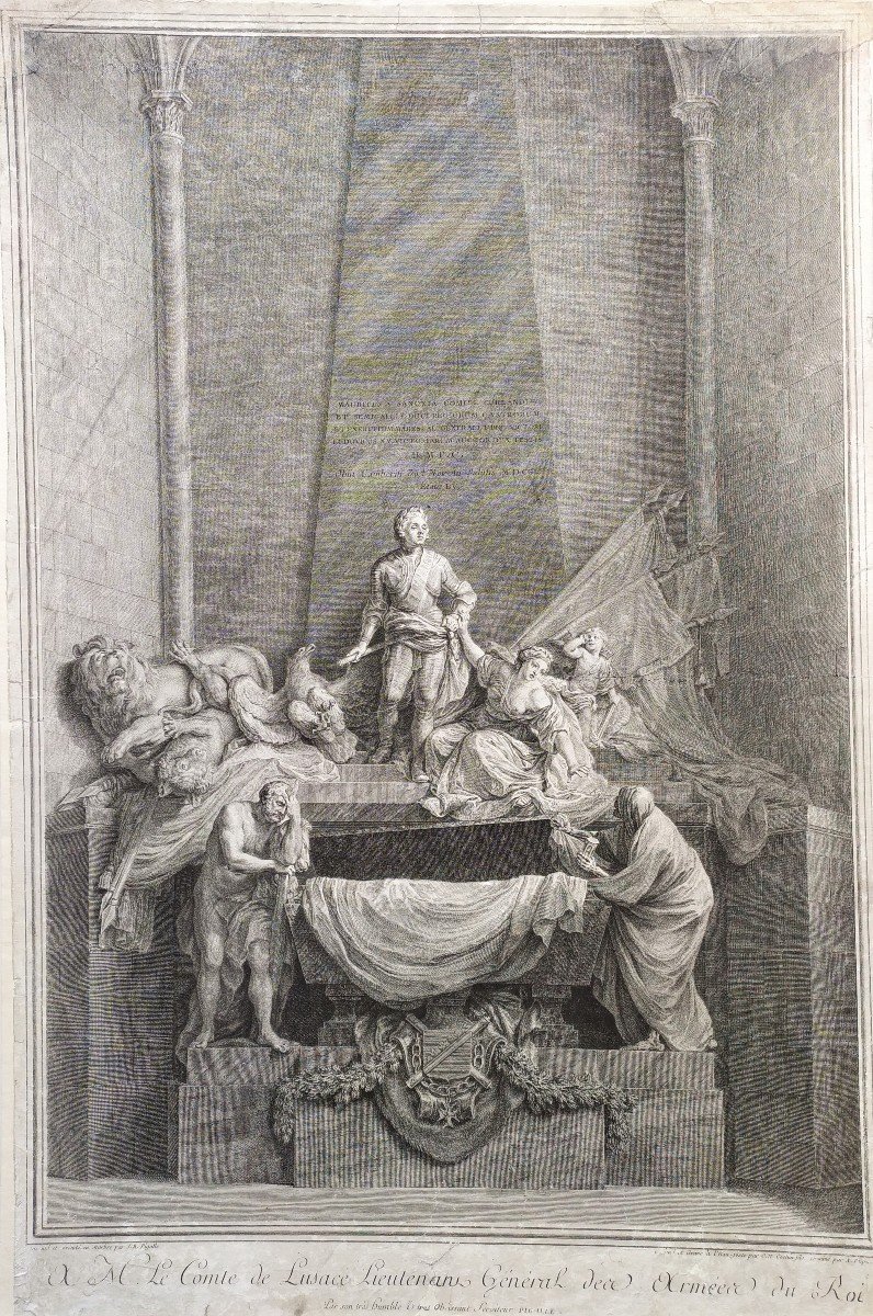 Mausolée De Maurice De Saxe Gravure 18ème-photo-2