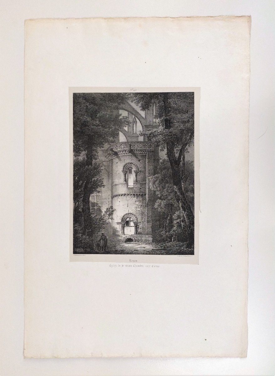 Engelmann Rouen Eglise De Saint Ouen Lithographie 1823-photo-2