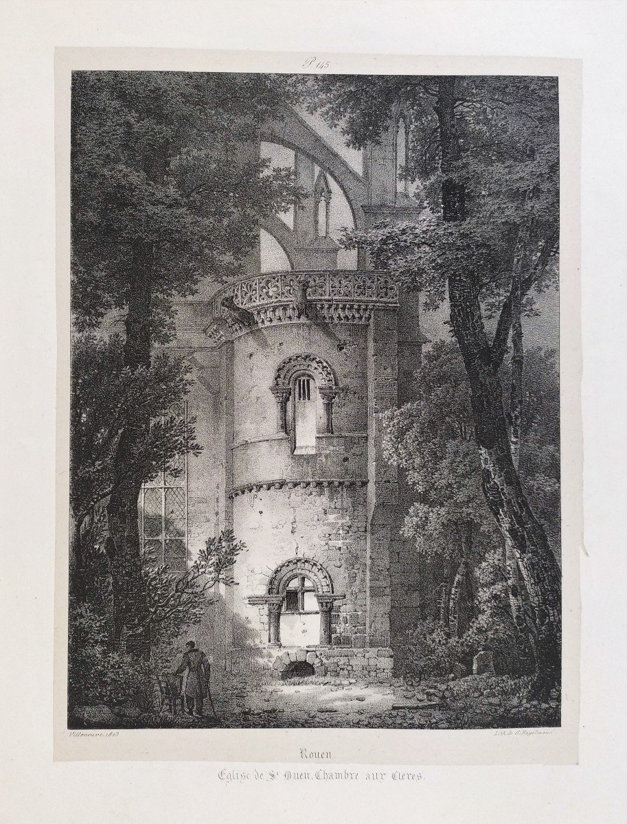 Engelmann Rouen Eglise De Saint Ouen Lithographie 1823-photo-3