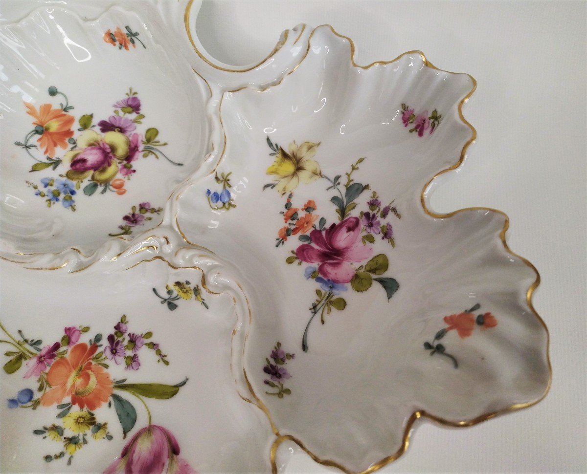 Hand Painted Porcelain Dish Dresden Saxe-photo-6