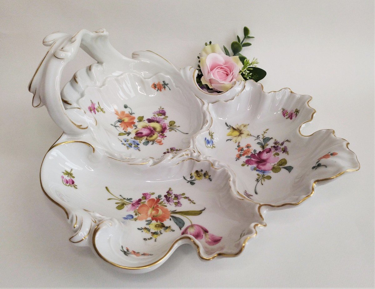 Hand Painted Porcelain Dish Dresden Saxe