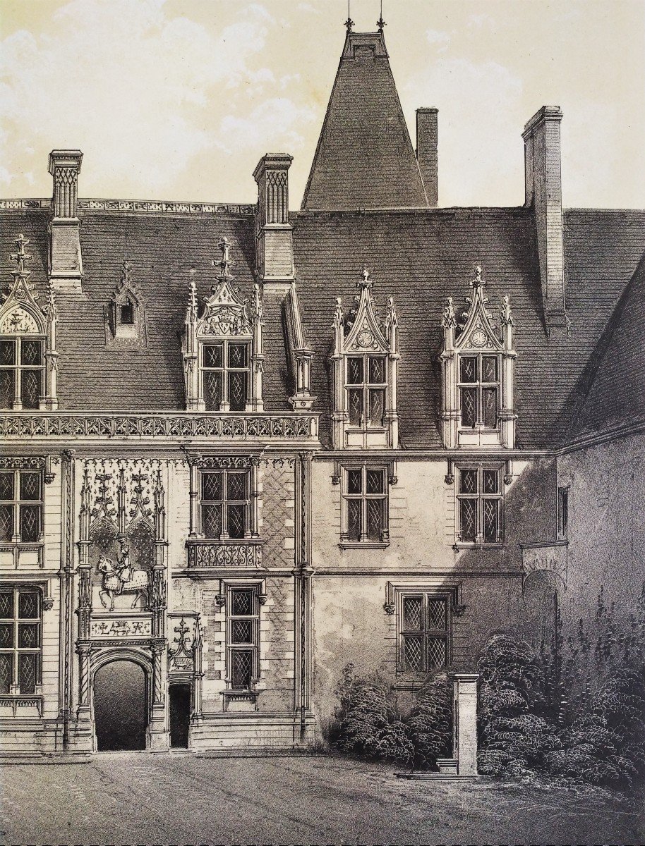 Château De Blois Lithographie Par Victor Petit -photo-3