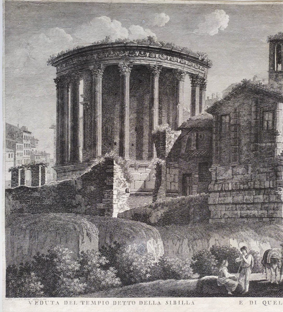 Gravure Architecture Italie Rome Temple Sybille-photo-1