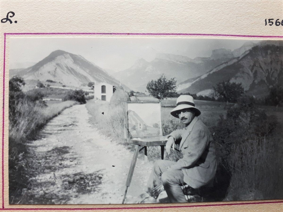 Collioure Paysage Aquarelle Par Louis Henri Romanet -photo-5