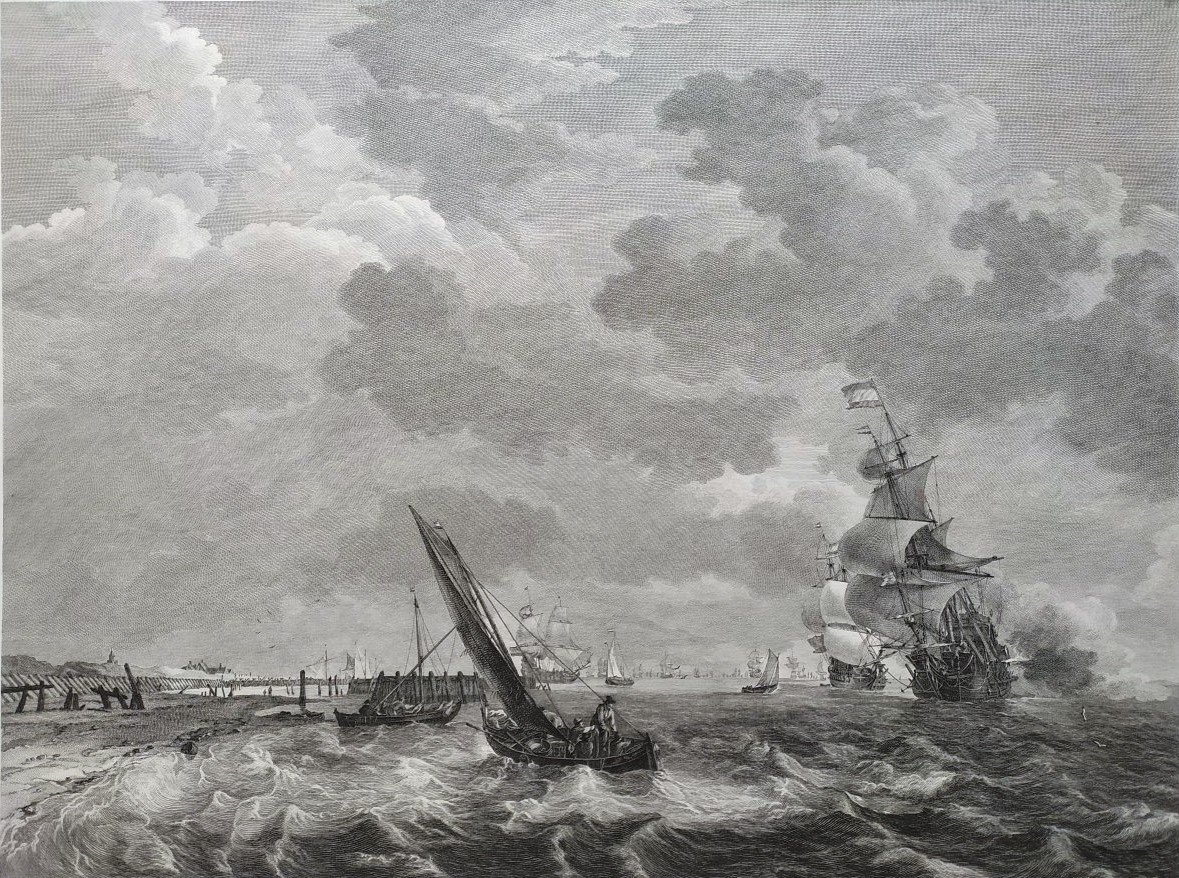 Seascape Etching After Ludolf Bakhuizen