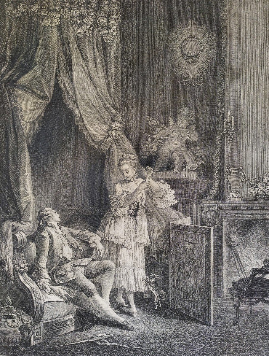 Gravure Erotique Par Nicolas De Launay XVIIIème-photo-2