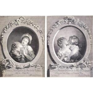 Pair Of Erotic Etchings After Fragonard 18th C