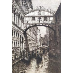 Etching Venice The Bridge Of Sighs