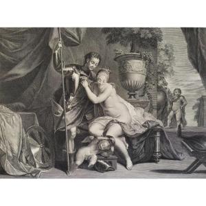 Mythological Etching Venus And Winner 18th C.