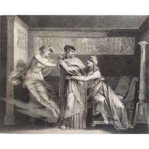 Mythology Paris And Helen Reconciled By Venus Lithograph