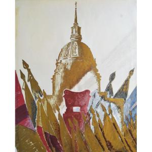 Gouache Les Invalides By Andrej Andrejev