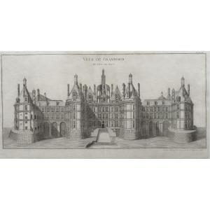 Château De Chambord Gravure Architecture 18ème