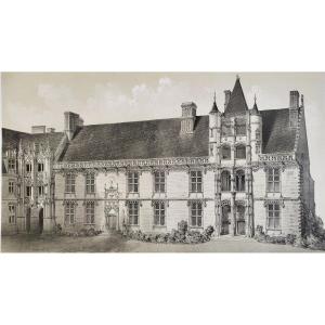 Château De Châteaudun Lithographie Architecture Renaissance Par Victor Petit