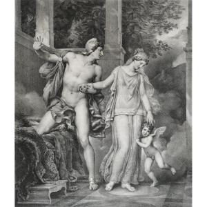 Greek Mythology Venus Lithograph 19th C Old Print