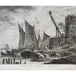 Etching 18th Century Engraving Seacape