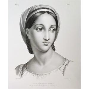 Lithograph After Le Mure Portrait Woman 